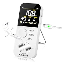 Digital Metronome, Rechargeable Electronic Metronome with Color LCD Screen, Wide Tempo Range & Multiple Time Signatures for Piano, Guitar, Violin, Drums & All Instruments - Les Beatles, Paul McCartney, John Lennon, RIngo Starr, George Harrison
