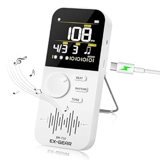 Digital Metronome, Rechargeable Electronic Metronome with Color LCD Screen, Wide Tempo Range & Multiple Time Signatures for Piano, Guitar, Violin, Drums & All Instruments - Les Beatles, Paul McCartney, John Lennon, RIngo Starr, George Harrison