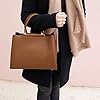 CRAZYCHIC - Sac à Main Femme - Cabas Porté Epaule Bandoulière Cuir PU - Fourre-Tout Plusieurs Poches Compartiments - Sac Tote Ville Elegant Dame Fille Mode Original Tendance - Marron Camel #1