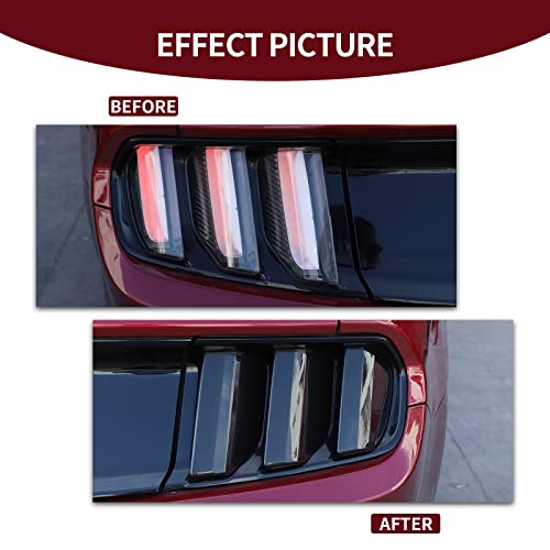 Cherocar For Ford Mustang Tail Light Lamp Cover Guard Trim Frame Bezels Decoration Accessories For Ford Mustang 2015-2017 #TOP1