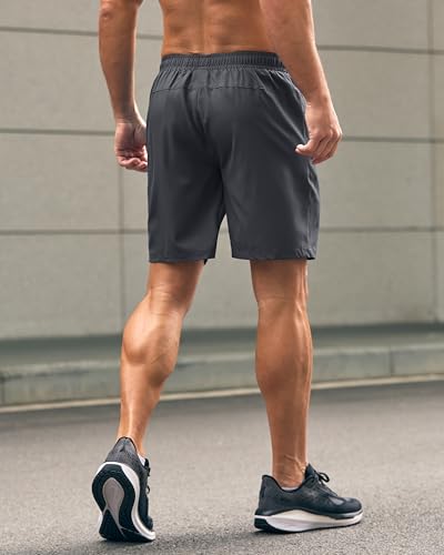 Image of G Gradual Men's Athletic Running Shorts with Zipper Pockets Quick Dry 7 inch / 5 inch / 9 inch Workout Gym Shorts for Basketball Hiking