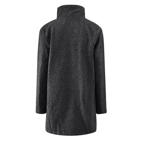 Long Wool Coats Women Thicken Wool Blend Stand Collar Single Breasted Pea Jacket Cute Winter Peacoat4