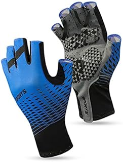 Men Women Half Finger Driving Gloves Mittens Cool Fabric Breathable Lightweight Non Slip Fingerless Bike Cycling Gloves Shockproof UV Protection Gloves Mitts for Motorcycle Hiking Running