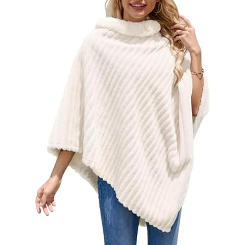 Poncho Femme Ferand Douillet à Rayures Cover