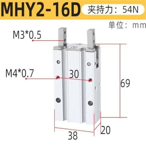 Vérin de préhension pneumatique MHY2-16D à double effet précis
