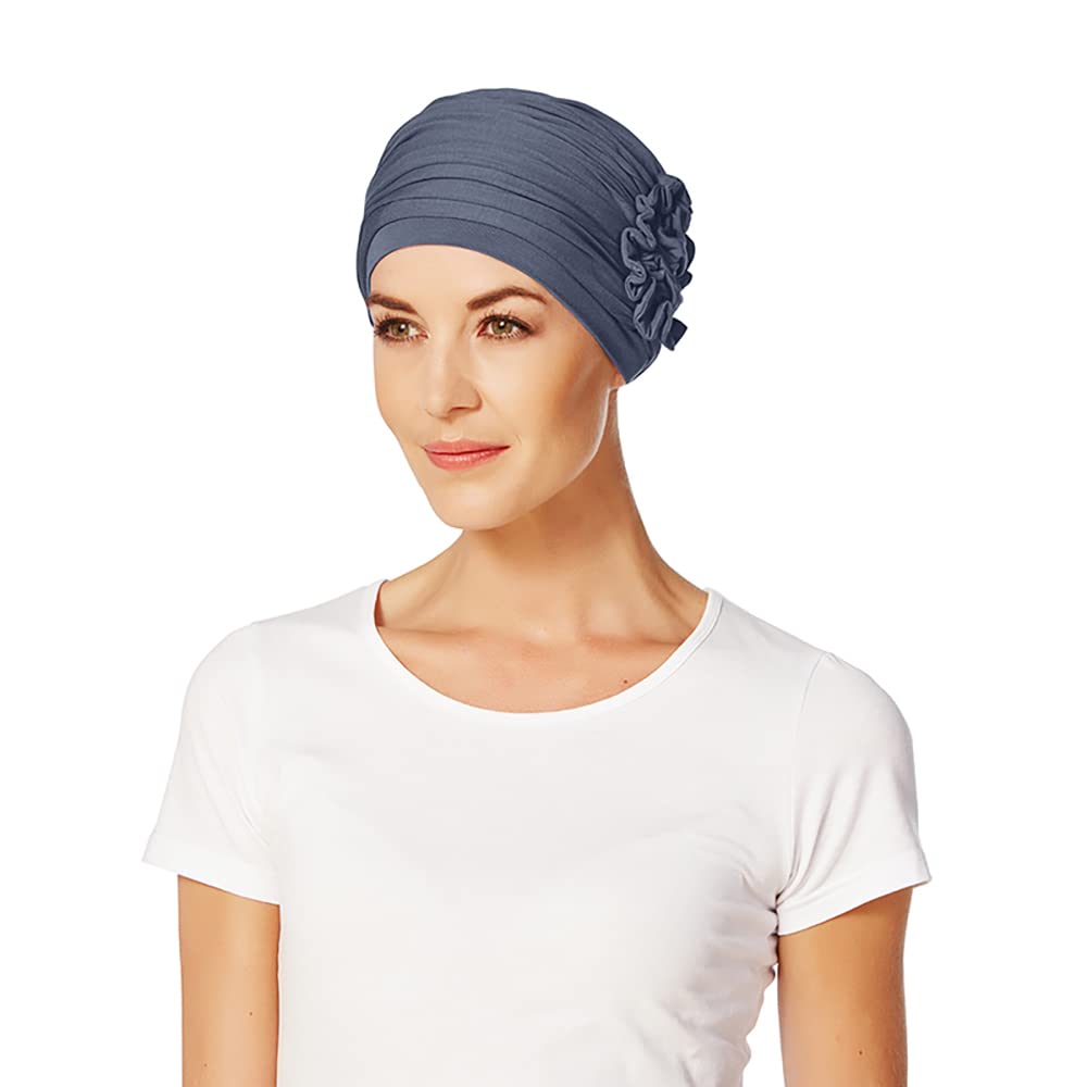 Christine Headwear Women's Blue Lotus Turban Headband, One Size