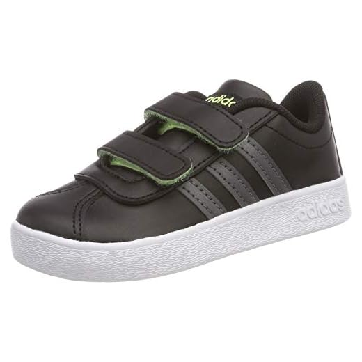 Adidas VL Court 2.0 CMF I, Zapatillas de Estar por casa Bebé Unisex, Multicolor (Negbás/Gricin/Amalre 000), 19 EU