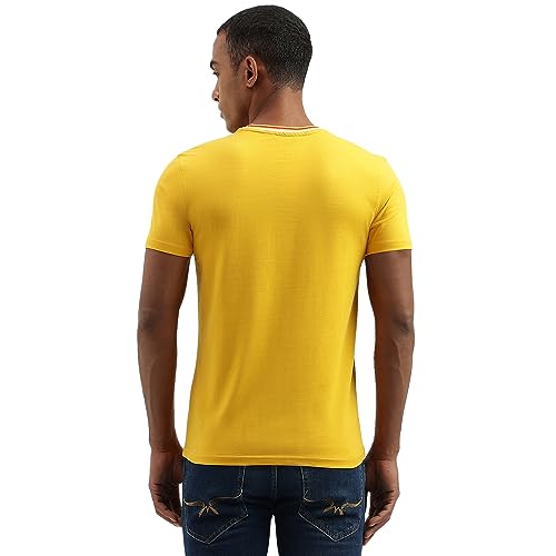 Image of UNITED COLORS OF BENETTON Men's Cotton Solid Regular Fit T-Shirt