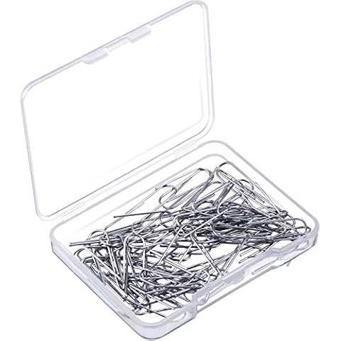 200 Pieces High Temperature Nichrome Wire Jump Rings, 21 Gauge with a Plastic Storage Box, U Hanger Hooks for Hobbyists DIY Pendant, Ceramic Ornaments, Fusing in Glass Cover