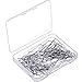 Hotop 200 Pcs High Temperature Nichrome Wire Jump Rings, 21 Gauge with Plastic Storage Box, U Hanger Hooks for DIY Crafts Pendant Jewelry Making Keychains Ceramic Ornaments, Fusing in Glass