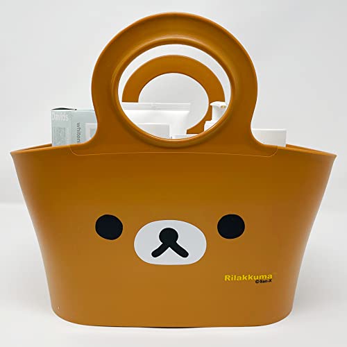Shabath Rilakkuma Shower Caddy Basket For College Dorm Room Kids Baby Portable Tote Bag Small Toiletry For Bathroom Accessories, Brown, L12.5 X W6.5 X H10.2 Inches (B86284456) #TOP9