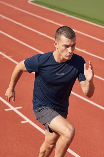 Image of Reebok Men's Polyester Gym T-Shirt - Quick Dry Moisture Wicking Sports T-Shirt for Men | Workout Running Training Tshirt for Men | Half Sleeve Active Tee