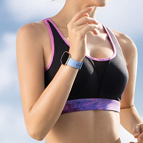 Daqin Compatible With Fitbit Sense Bands/Fitbit Sense 2/Versa 4/Fitbit Versa 3 Bands Women Men, Soft Tpu Sport Waterproof Replacement Band For Fitbit Versa 4&3/Fitbit Sense Smartwatch Wristband, Small #TOP4