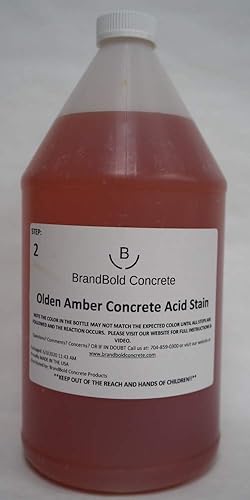 BrandBold Brilliance - Tinte de ácido para hormigón, ámbar antiguo (marrón claro) - 1 galón - Paso 2