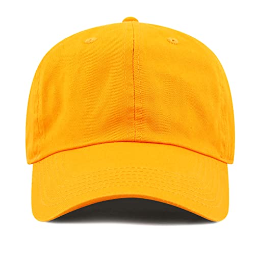 Image of Cotton Baseball Cap Dad Hat - Washed Low Profile Adjustable Hat for Men Women Casual Outdoor Running Golf