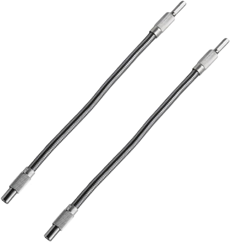 2pcs Metal Flexible Extension Shaft for Drill Bit Holder Socket Adapter Easy Use