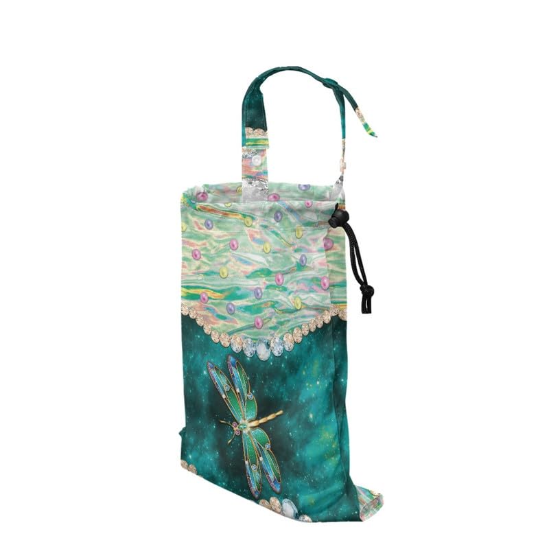 Image of Dragonfly Car Trash, Galaxy Moth Auto Hanging Back Seat Car, Universe Washable Foldable Eco-Friendly Auto Garbage Bag