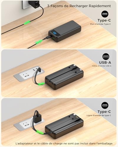 Batterie externe USB C pour ne plus jamais manquer de batterie