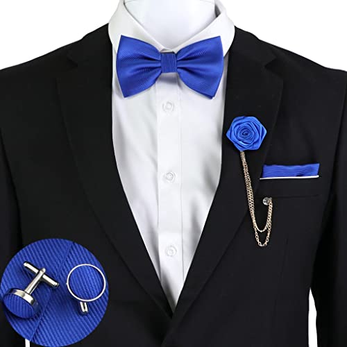 Set de corbata de moño y accesorios de poliéster para fiesta