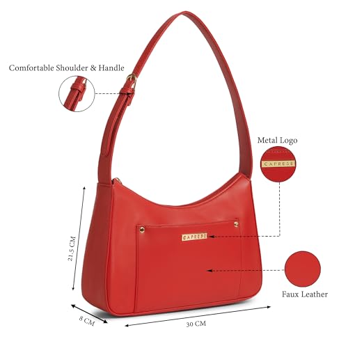 Image of Caprese Selma Medium Hobo Shoulder Bag for Women| Stylish, Versatile Handbag for Everyday Use | Perfect for Casual Outings, Work, Travel, and Special Events | Spacious Design