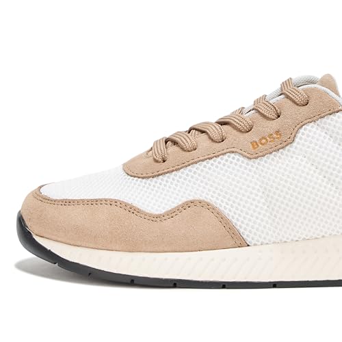 Image of BOSS Men's Leather Mix Low Top Sneaker