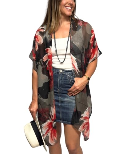 Image of Humble Hilo Womens Kimono Cardigan Sleeveless Lightweight Cover Up Casual & Flowy, 2 Sizes