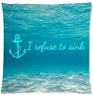 Blue Butterfly Water Reflection Square Decorative Throw Pillow Case 18x18 Inch Custom Personalized Zippered Soft Cushion Case Cover for Sofa(Twin sides) image 3