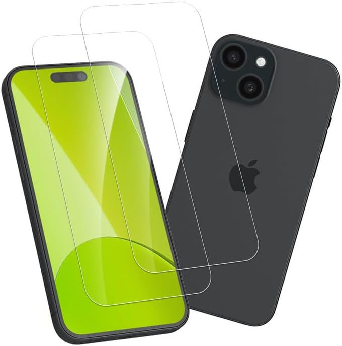 für 2 Stück Panzerglas iPhone 15 Schutz Glas, 9H Härte Anti-Kratzen Schutzfolie iPhone 15 5G Folie Sensitive Touch Displayschutz, Anti-Bläschen Glasfolie - Amazon product rated Grade C