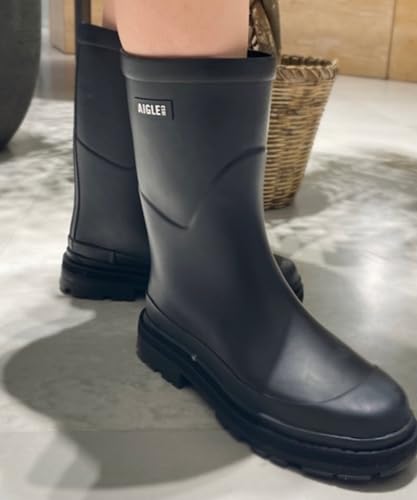 Aigle Damen Mid RainRain Boot, 9000 Black, 39 EU