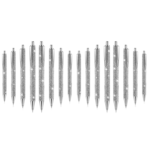 16 Bolígrafos de Cristal Brillantes Elegantes C, Lapiceros Metálicos Navideños