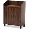 Baxton Studio Shoe Cabinets, One Size, Walnut