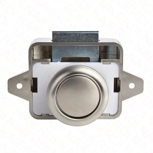 Verrou à bouton bouton-poussoir anti-ouverture pour tiroir et armoire de van