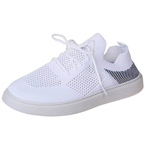 4001 Zapato Abotinado Mujer Running Mesh Fitness Women's Casual Outdoor Shoes Casual for Women Breathable Women's Sneakers Zapatillas De Gel Mujer (White, 38) Cover