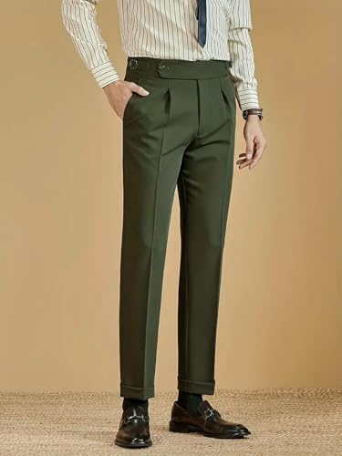 Mens Suit Pants Classic Gurkha Pants Formal Business Casual Pants Men Stretch Dress Pants Slim Fit Pants2