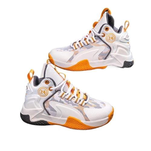 Boys Basketball Shoes 2025, Non-Slip Breathable Kids Athletic Sneakers for Outdoor Running, Lightweight Mesh Boys Sports Shoes with Cushioned Support