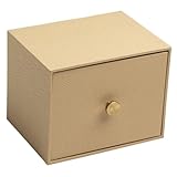  Lot de 2 Boîte à fiches Office by Me®, format A6, carton recouvert papier texturé, coloris beige