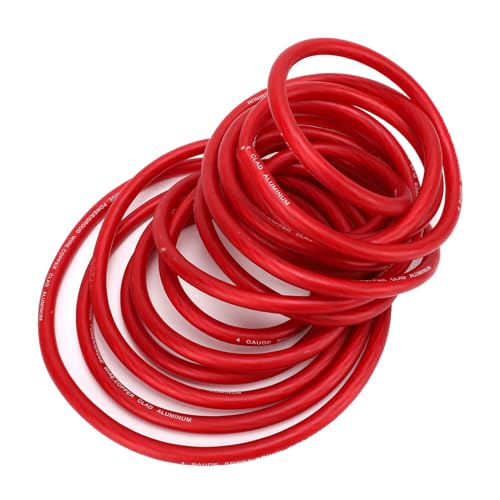 Cable de alimentación calibre 4 CCA rojo de 25 pies para audio de coche y caravanas 3