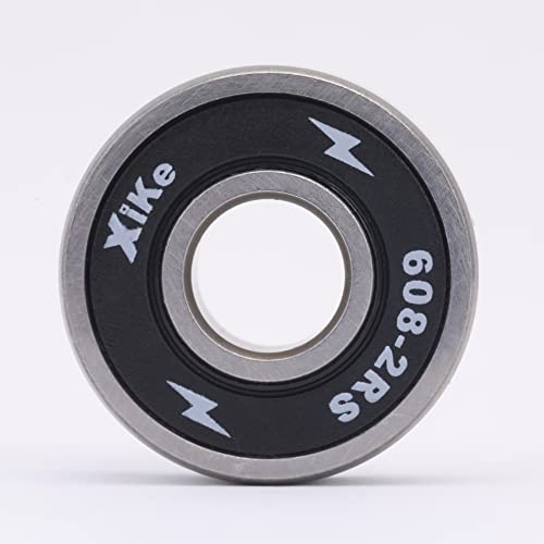 Xike 8 Pcs 608-2Rs Skateboard Bearings 8X22X7Mm High Speed Smooth And Durable, Replace For Longboards, Inline Skates, Rollerblades Etc - Black. #TOP6