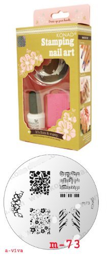 Konad Image Plate M73+stamping Nail Art Basic Set