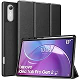 MoKo Hülle für Lenovo Idea Tab Pro Gen 2 13 Zoll mit Stifthalter, Ultra-Dünn Smart Trifold Stand Hülle Auto Schlaf/Aufwach, Slim PU Leder Schutzhülle für Lenovo Idea Tab Pro Gen 2, Schwarz