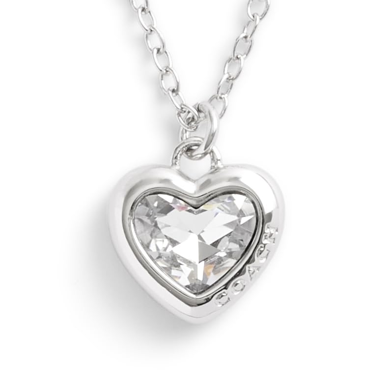 COACH Womens Stone Heart Pendant Necklace3