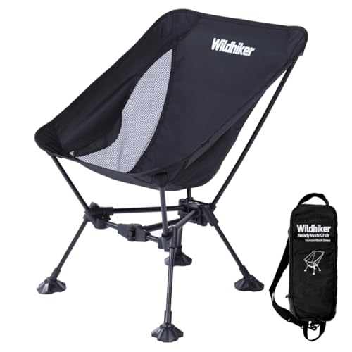 Wildhiker Ultralight Backpacking Chair, 2.8 lbs, Black
