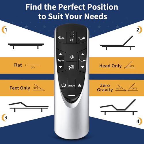 Replacement Remote for Tempurpedic Ergo/Ergo Extend Adjustable Bed Base, RF358A RF502A Wireless Remote Control - Image 4