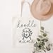 SAUIVD Doodle Mama Eco-Friendly Canvas Tote Bag for Women Christian Dog Lover Gift Reusable Canvas Grocery Shopping Bag