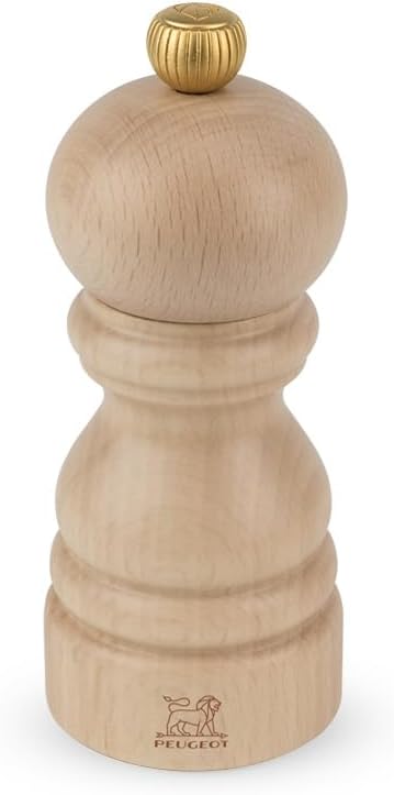 Manual pepper mill, natural wood, 12 cm