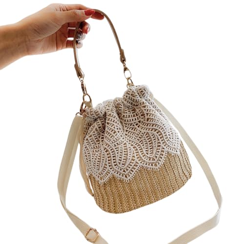 Sac en paille avec dentelle : l'accessoire femme léger et spacieux