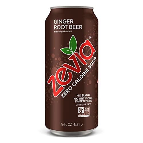 Zevia Zero Calorie Soda, Ginger Root Beer, 16 Ounce Cans (Pack Of 12) #TOP5
