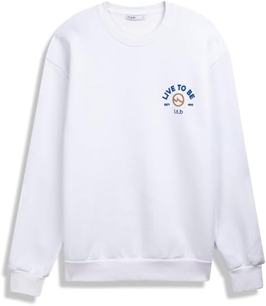 Ltb BORAFO Erkek logolu bisiklet yaka sweatshırt