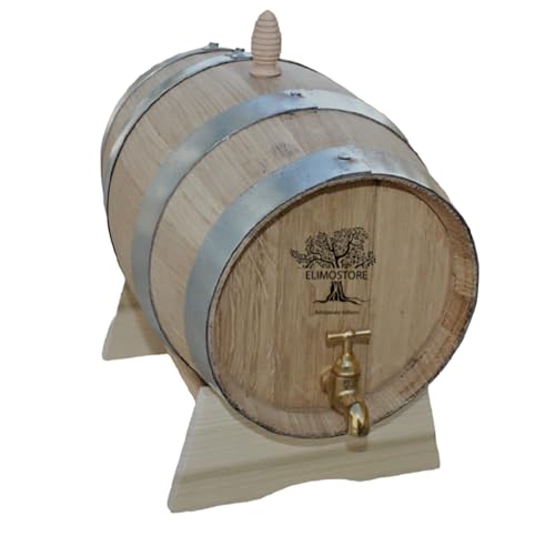 Elmostore - Barril de roble de 5 litros para el envejecimiento del vino