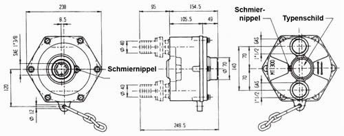 Wasserzapfwellenpumpe MT 300 mit Schlauchset klein 3m Saugschlauch 40